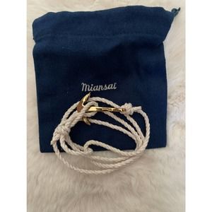 Miansai 14 k gold anchor wrap bracelet